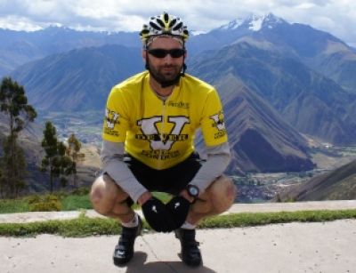 Phil Hurcom Cycling on the  tour with redspokes